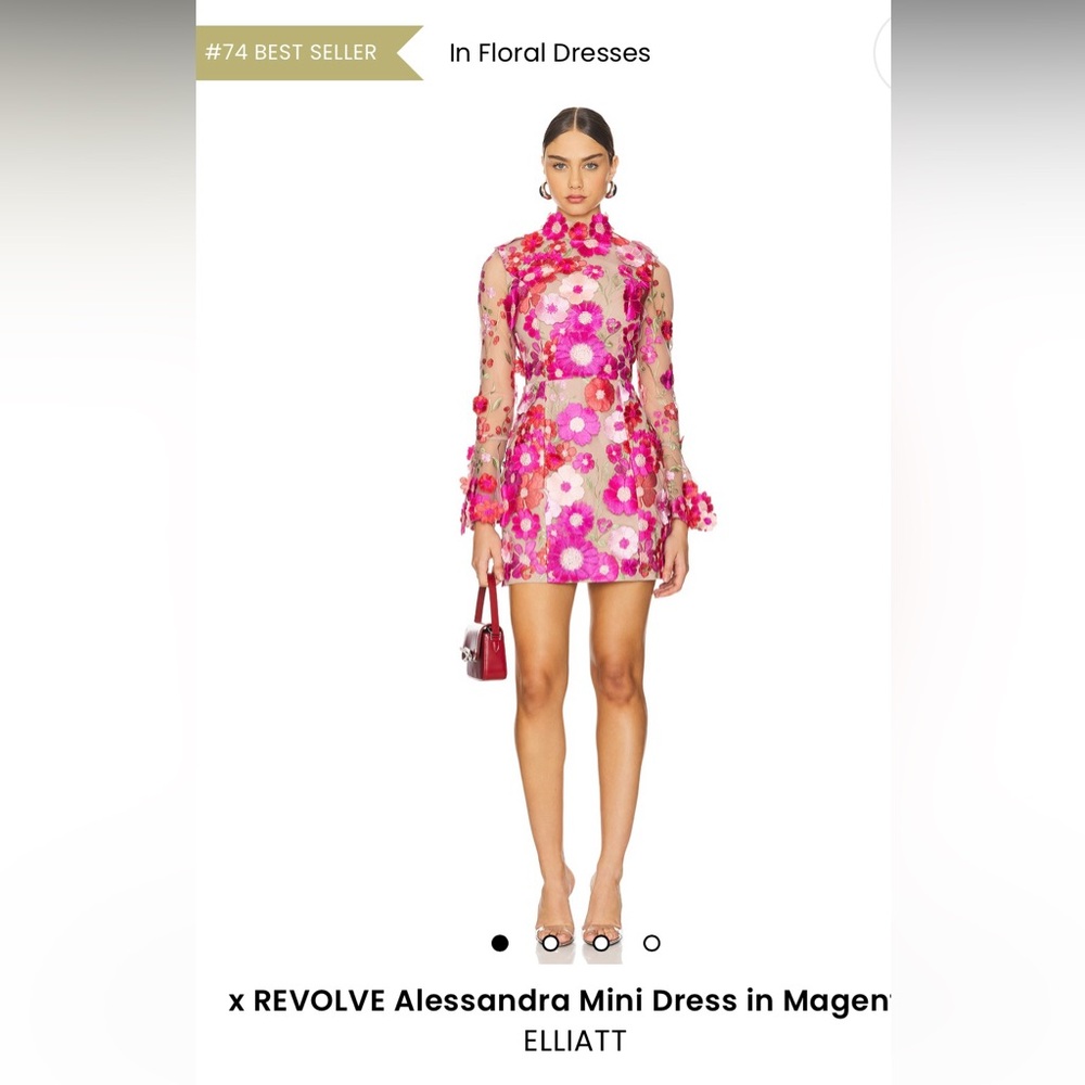 Elliatt Alessandra Mini Dress in Magenta - small